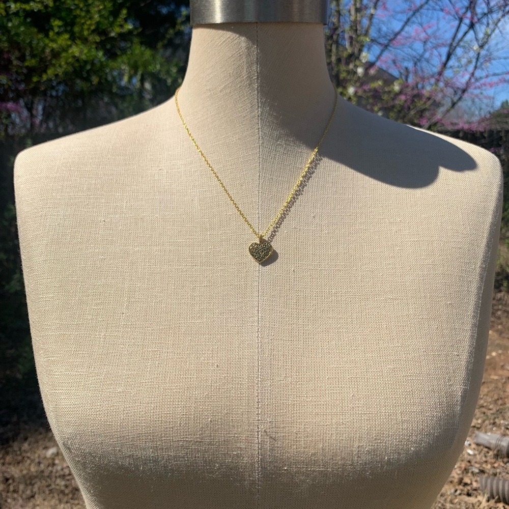 NWT Sterling Silver Plated Chain & Alloy Heart Charm Necklace - Picture 7 of 16